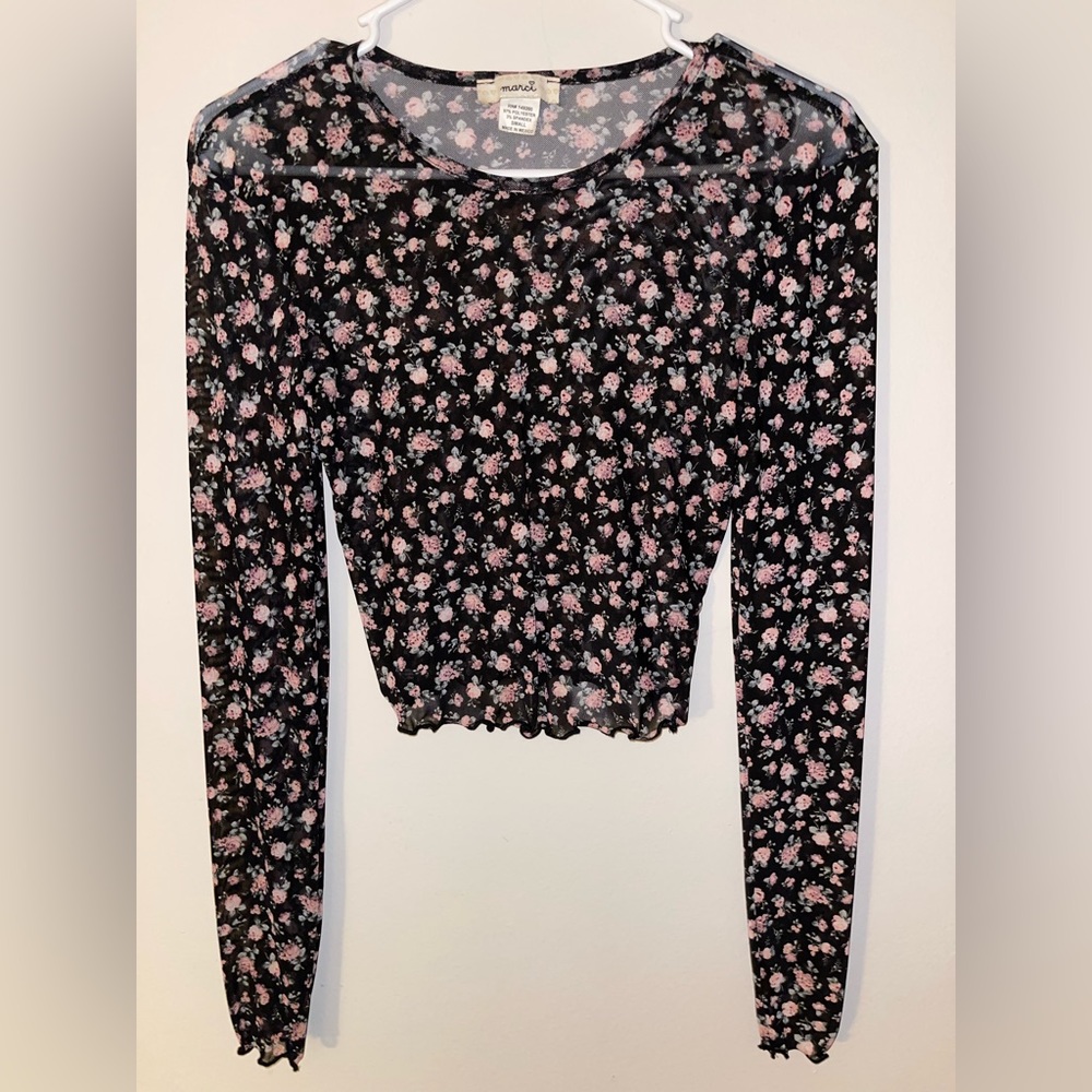 Floral Mesh Top